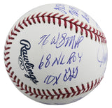 Reds Johnny Bench "Career Stat" Signed Oml LE #10/12 Baseball Fanatics #A673181