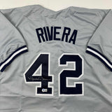 Autographed/Signed Mariano Rivera New York Grey Jersey Beckett BAS COA