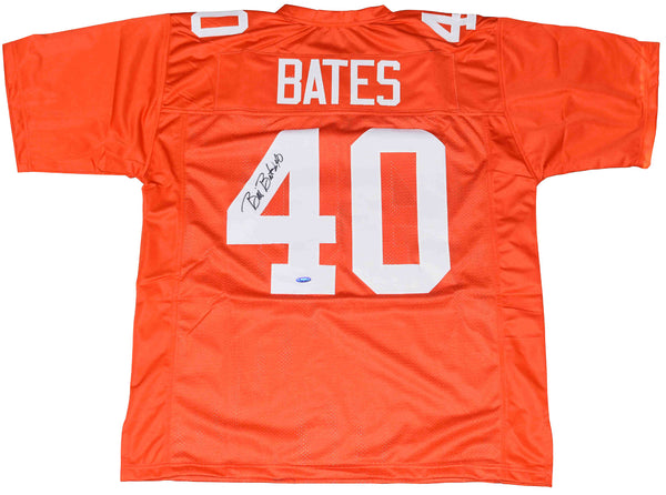 BILL BATES AUTOGRAPHED TENNESSEE VOLS VOLUNTEERS #40 ORANGE JERSEY TRISTAR