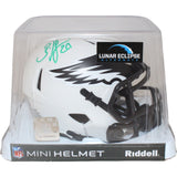 Brian Dawkins Signed Philadelphia Eagles Lunar Mini Helmet Beckett 43037