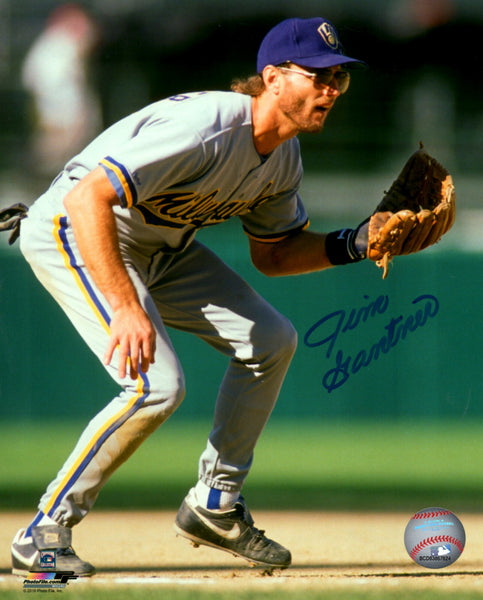 Brewers Infielder JIM GANTNER Signed 8x10 Photo #4 AUTO - "Gumby"