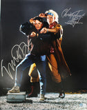 Michael J Fox Christopher Lloyd Autographed Back to the Future 16x20 BAS W 53705
