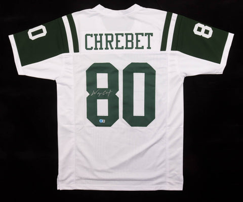 Wayne Chrebet Signed New York Jets Jersey (Beckett) Ex Hofstra Wide Receiver