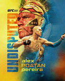 Alex Pereira Signed "Poatan" Fight Shorts (Beckett) Light Heavyweight Champion