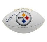 Devin Bush Signed Pittsburgh Steelers Embroidered Logo White NFL Football