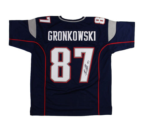 Rob Gronkowski Signed New England Custom Navy Jersey