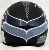 RUSSELL WILSON AUTOGRAPHED SEAHAWKS MATTE BLACK MINI HELMET SILVER RW 145843