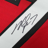 Autographed/Signed MICHAEL MIKE VICK Atlanta Red Jersey PSA/DNA COA