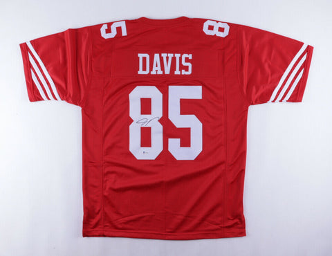 Vernon Davis Signed San Francisco 49ers Jersey (Beckett COA) 2xPro Bowl T.E.