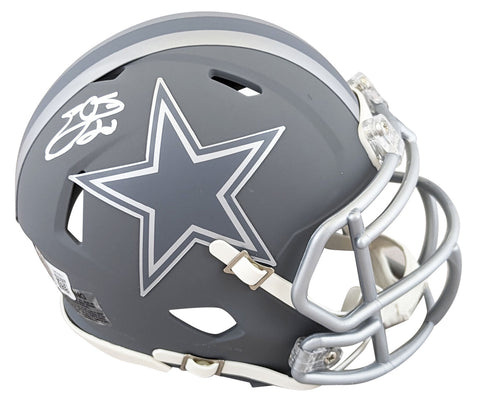 Cowboys Emmitt Smith Authentic Signed Slate Speed Mini Helmet BAS Witnessed