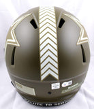 Jason Witten Signed Cowboys F/S Salute to Service Speed Helmet- Beckett W Holo