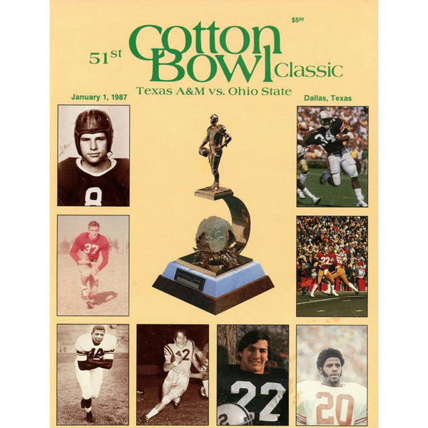 Unautographed Magazine Ohio State vs Texas A&M 1987 Cotton Bowl Program 58429