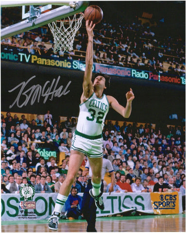 Kevin McHale Boston Celtics Autographed 8" x 10" Lay Up In White Jersey Photo