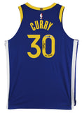 Stephen Curry "4x Champ" Signed Blue Nike Icon Edition Authentic Jersey BAS Wit