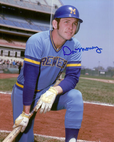 Brewers DON MONEY Signed 8x10 Photo #1 AUTO - 1982 World Series & AL Champ