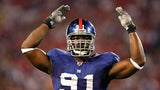 Justin Tuck Signed New York Giants Blue Jersey (JSA) 2xSuper Bowl Champion / D.E