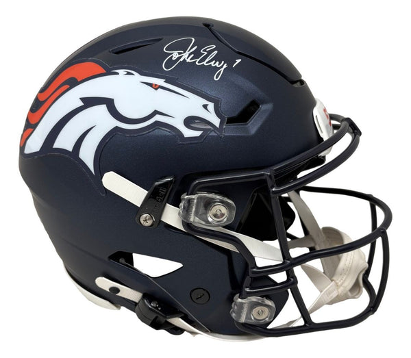 John Elway Signed Denver Broncos Full Size Authentic SpeedFlex Helmet BAS