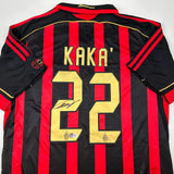 Autographed/Signed Ricardo Kaka AC Milan Black/Red Soccer Jersey Beckett BAS COA