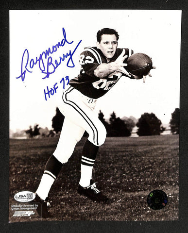 Raymond Berry HOF Signed/Autographed 8x10 Photo Colts JSA 214181