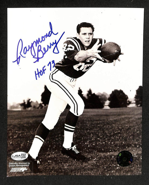 Raymond Berry HOF Signed/Autographed 8x10 Photo Colts JSA 214181