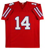 Stefon Diggs Authentic Signed Red Pro Style Jersey Autographed BAS Witnessed