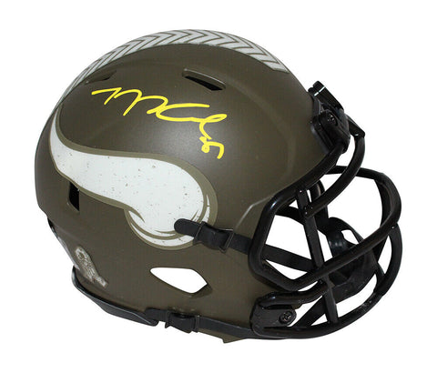 TJ Hockenson Signed Minnesota Vikings Salute Mini Helmet Beckett 40868
