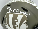 Ja'Marr Chase Autographed Bengals Camo Green Full Size Salute To Service Speed A