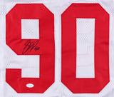 Jason Pierre-Paul Signed White Giants Jersey (JSA) Super Bowl champion (XLVI)