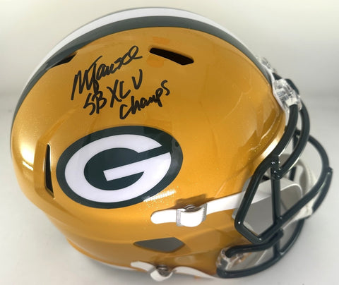 Packers MARK TAUSCHER Signed Full Size REPLICA Speed Helmet AUTO w/ XLV - BAS