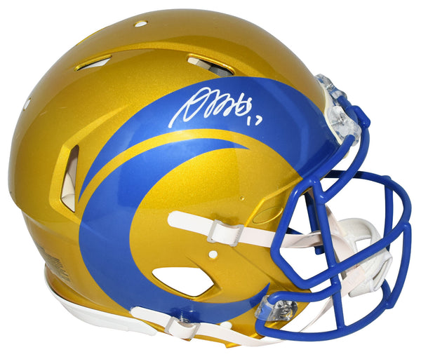 DAVANTE ADAMS SIGNED LOS ANGELES RAMS FLASH AUTHENTIC SPEED HELMET BECKETT