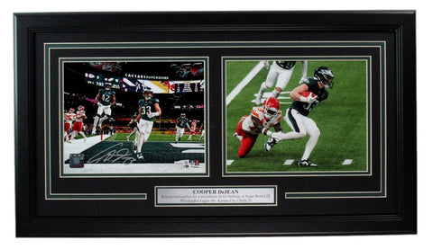 Cooper DeJean Signed/Autographed 8x10 Photo Collage Eagles Framed Fanatic 199070