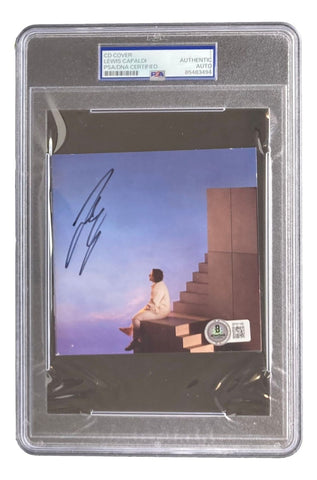 Lewis Capaldi Signed Slabbed Broken By Desire To Be Heavenly Sent CD Booklet PSA