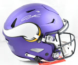 Jordan Addison Autographed Vikings F/S Speed Flex Helmet - Beckett W Hologram