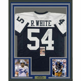 FRAMED Autographed/Signed RANDY WHITE HOF 94 Dallas TG Day Jersey JSA COA Auto