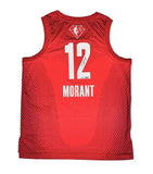 JA MORANT Autographed Memphis Grizzlies 2022 All Star Red Jersey PANINI LE 50