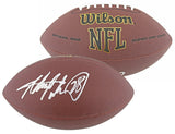 Vikings Adrian Peterson Signed Wilson Super Grip Football w/ Case BAS Witness
