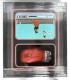 Mike Tyson Autographed Shadow Box Red Everlast Boxing Glove *Left- Fiterman Holo