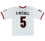 Adonai Mitchell Signed Georgia Custom White Jersey with "21 Champs" Inscription