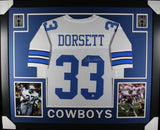 Tony Dorsett Autographed Pro Style White Framed Jersey 35x43 Beckett 44596