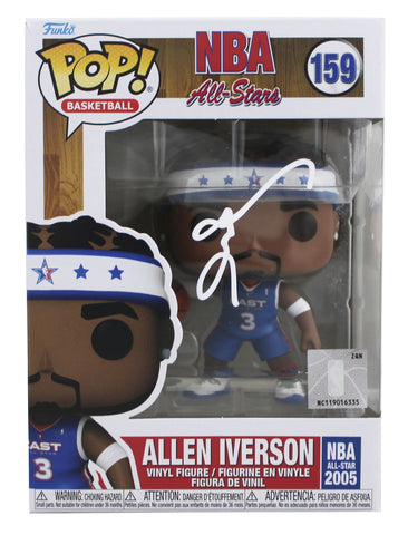 76ers Allen Iverson Signed NBA All-Star #159 Funko Pop Vinyl Figure BAS Witness