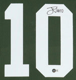 Jordan Love Signed Green Bay Packers 35" x 43" Framed Jersey (Beckett) G.B #1 QB