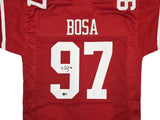 SAN FRANCISCO 49ERS NICK BOSA AUTOGRAPHED RED JERSEY BECKETT BAS WITNESS 239850