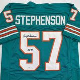 Autographed/Signed Dwight Stephenson HOF 98 Miami Teal Football Jersey JSA COA
