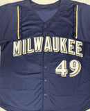 YOVANI GALLARDO Signed Custom Replica Navy Jersey AUTO - JSA
