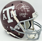 Johnny Manziel Autographed Texas A&M Full Size Helmet Heisman '12 Beckett