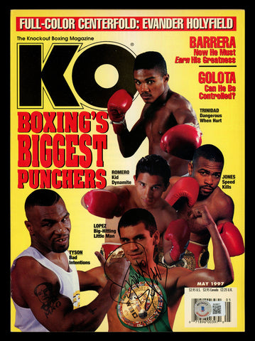 Ricardo "Finito" Lopez Autographed Signed KO Magazine Beckett BAS QR #BK08817