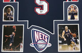 FRAMED NEW JERSEY NETS JASON KIDD AUTOGRAPHED SIGNED JERSEY BECKETT HOLO