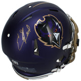 Ed Reed Autographed Ravens 2024 Alternate Authentic Helmet w/ Visor Beckett
