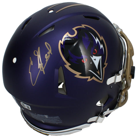 Ed Reed Autographed Ravens 2024 Alternate Authentic Helmet w/ Visor Beckett