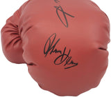 Sugar Ray Leonard & Thomas "Hitman" Hearns Signed Red Everlast Glove LH JSA